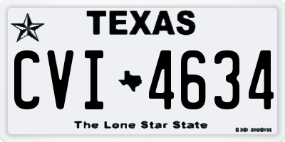 TX license plate CVI4634