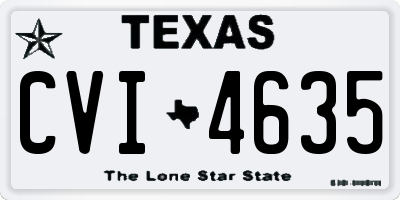 TX license plate CVI4635