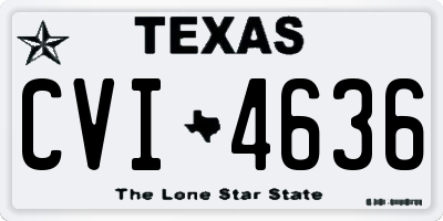 TX license plate CVI4636