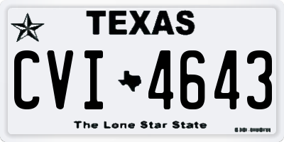 TX license plate CVI4643