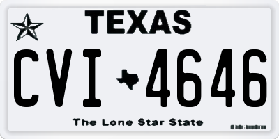 TX license plate CVI4646