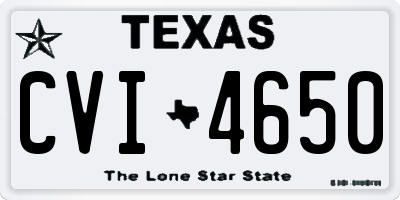 TX license plate CVI4650