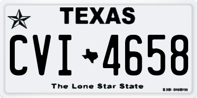 TX license plate CVI4658