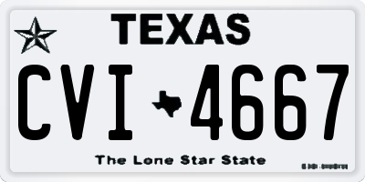 TX license plate CVI4667