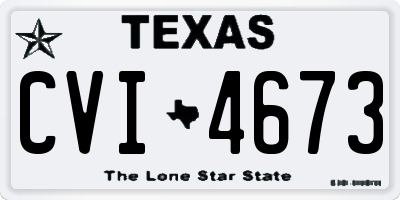 TX license plate CVI4673