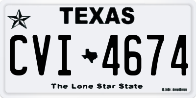 TX license plate CVI4674