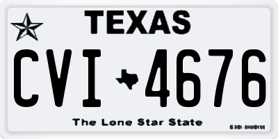 TX license plate CVI4676