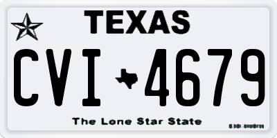 TX license plate CVI4679