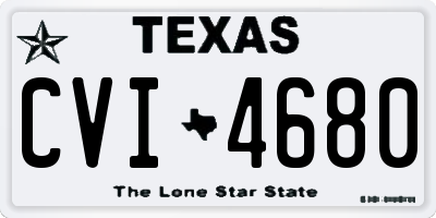 TX license plate CVI4680