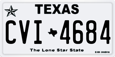 TX license plate CVI4684