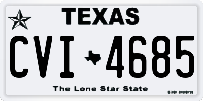 TX license plate CVI4685