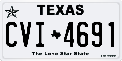 TX license plate CVI4691