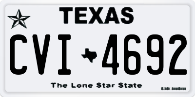 TX license plate CVI4692