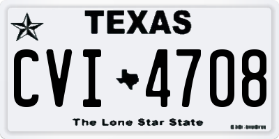 TX license plate CVI4708