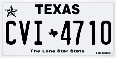 TX license plate CVI4710