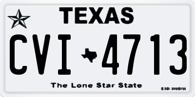 TX license plate CVI4713