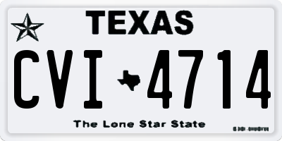 TX license plate CVI4714