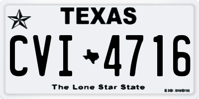 TX license plate CVI4716