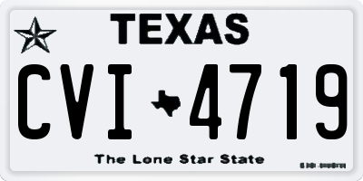 TX license plate CVI4719
