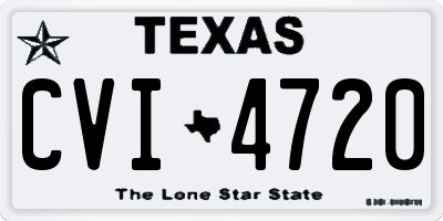 TX license plate CVI4720