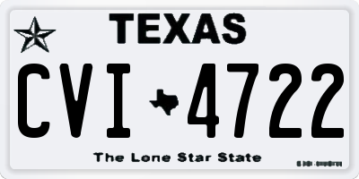 TX license plate CVI4722