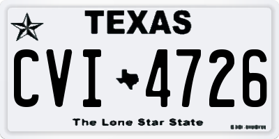 TX license plate CVI4726