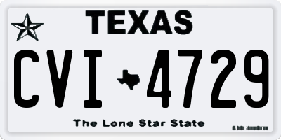 TX license plate CVI4729