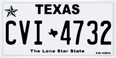 TX license plate CVI4732