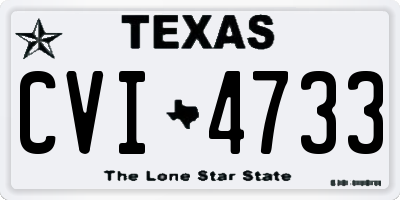 TX license plate CVI4733