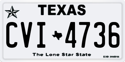 TX license plate CVI4736