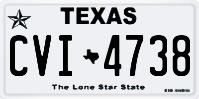 TX license plate CVI4738