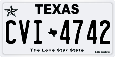 TX license plate CVI4742