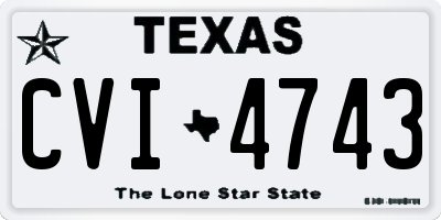 TX license plate CVI4743