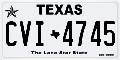 TX license plate CVI4745