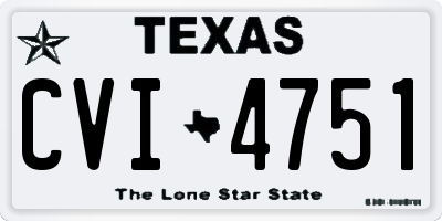 TX license plate CVI4751