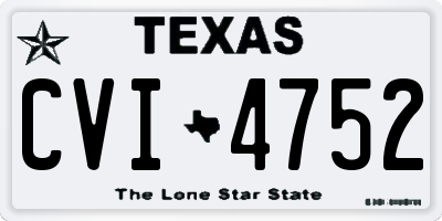 TX license plate CVI4752