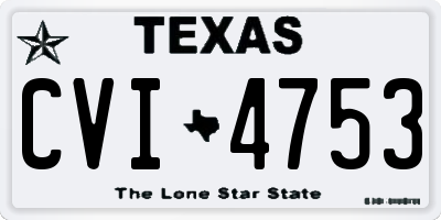 TX license plate CVI4753