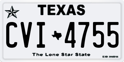 TX license plate CVI4755