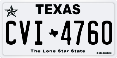 TX license plate CVI4760