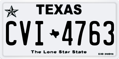 TX license plate CVI4763