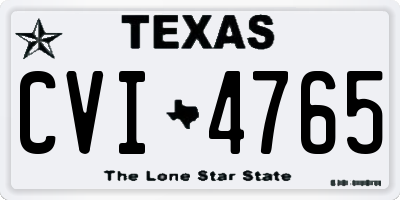 TX license plate CVI4765
