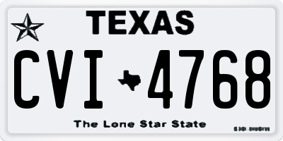 TX license plate CVI4768