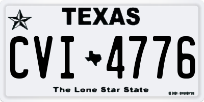 TX license plate CVI4776