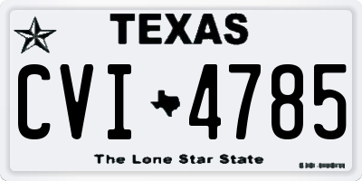 TX license plate CVI4785