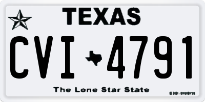 TX license plate CVI4791
