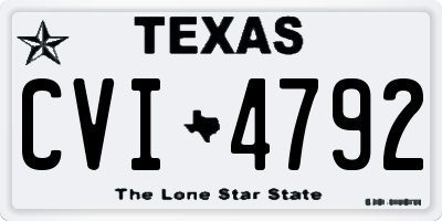 TX license plate CVI4792