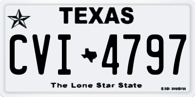TX license plate CVI4797