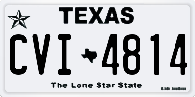TX license plate CVI4814