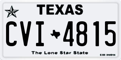 TX license plate CVI4815