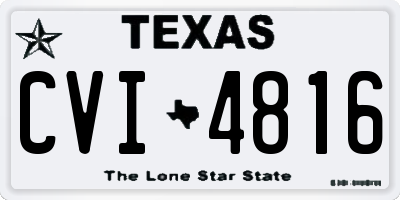 TX license plate CVI4816